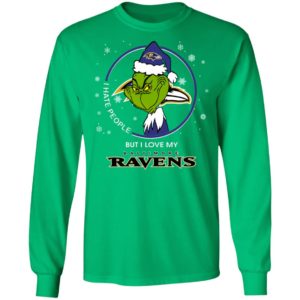 I Hate People But I Love My Baltimore Ravens Grinch Shirt
