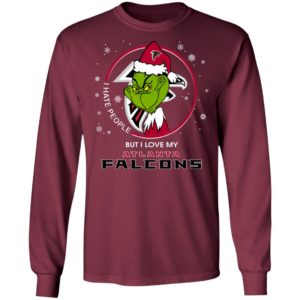 I Hate People But I Love My Atlanta Falcons Grinch Shirt