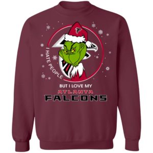 I Hate People But I Love My Atlanta Falcons Grinch Shirt