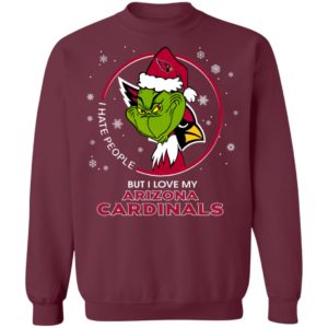 I Hate People But I Love My Arizona Cardinals Grinch Shirt