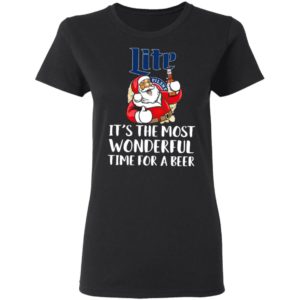Santa Claus Drink Lite Pilsner Beer It’s The Most Wonderful Time For A Beer Shirt