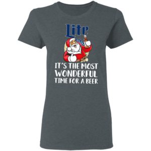 Santa Claus Drink Lite Pilsner Beer It’s The Most Wonderful Time For A Beer Shirt