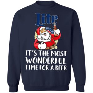 Santa Claus Drink Lite Pilsner Beer It’s The Most Wonderful Time For A Beer Shirt