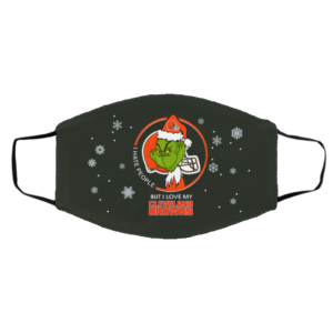 I Hate People But I Love My Cleveland Browns Grinch Face Mask