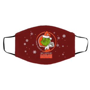 I Hate People But I Love My Cleveland Browns Grinch Face Mask