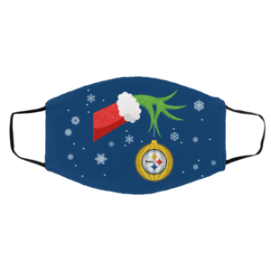 The Grinch Christmas Ornament Pittsburgh Steelers Face Mask