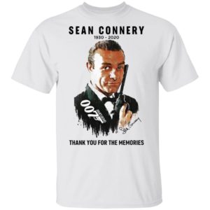 Sean Connery 007 1930 2020 Signature Thank You For The Memories shirt