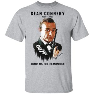 Sean Connery 007 1930 2020 Signature Thank You For The Memories shirt