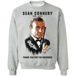 Sean Connery 007 1930 2020 Signature Thank You For The Memories shirt