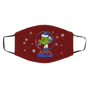 I Hate People But I Love My Buffalo Bills Grinch Face Mask