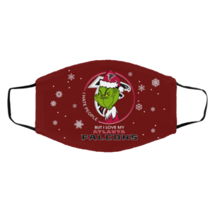 I Hate People But I Love My Atlanta Falcons Grinch Face Mask