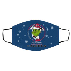 I Hate People But I Love My Atlanta Falcons Grinch Face Mask