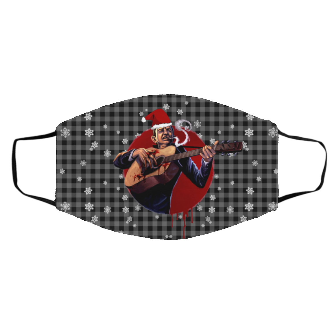 Johnny Cash Merry Christmas Face Mask