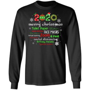Womens Christmas 2020 in Quarantine with Face Mask Stay 6 Feet T-Shirt