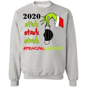 Grinch 2020 Stink Stank Stunk Christmas Principal Assistant T-Shirt
