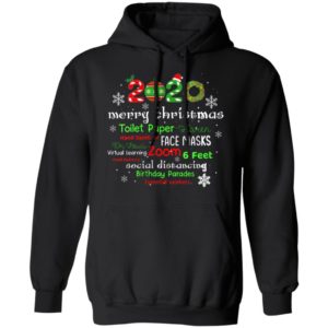 Womens Christmas 2020 in Quarantine with Face Mask Stay 6 Feet T-Shirt