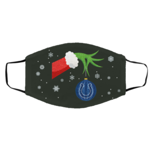 The Grinch Christmas Ornament Indianapolis Colts Face Mask