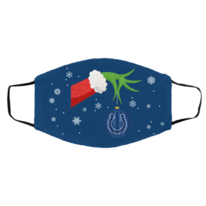 The Grinch Christmas Ornament Indianapolis Colts Face Mask