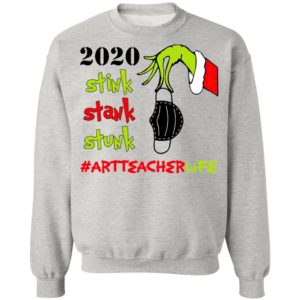 Grinch 2020 Stink Stank Stunk Christmas Art Teacher Life T-Shirt