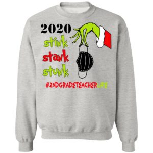 Grinch 2020 Stink Stank Stunk Christmas 2nd Grade Teacher T-Shirt