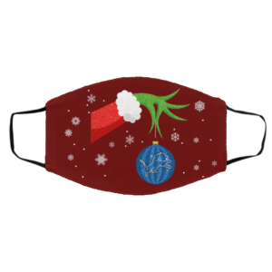 The Grinch Christmas Ornament Detroit Lions Face Mask