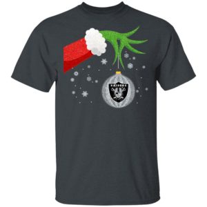 The Grinch Christmas Ornament Oakland Raiders Shirt