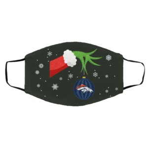The Grinch Christmas Ornament Denver Broncos Face Mask