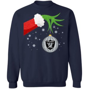 The Grinch Christmas Ornament Oakland Raiders Shirt