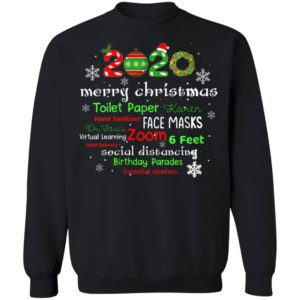 Womens Christmas 2020 in Quarantine with Face Mask Stay 6 Feet T-Shirt