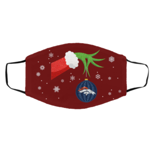 The Grinch Christmas Ornament Denver Broncos Face Mask