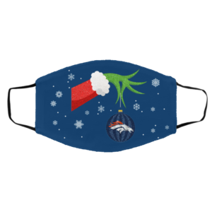The Grinch Christmas Ornament Denver Broncos Face Mask