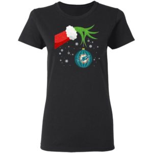 The Grinch Christmas Ornament Miami Dolphins Shirt