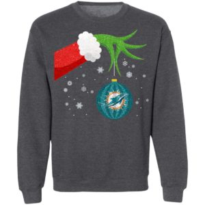 The Grinch Christmas Ornament Miami Dolphins Shirt