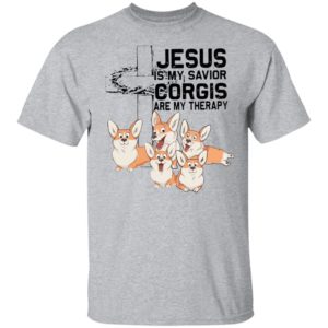 Jesus Is My Savior Corgis Are My Therapy Shirt