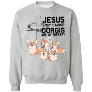 Jesus Is My Savior Corgis Are My Therapy Shirt