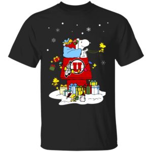 Utah Utes Santa Snoopy Wish You A Merry Christmas Shirt Utah Utes Santa Snoopy Wish You A Merry Christmas Shirt