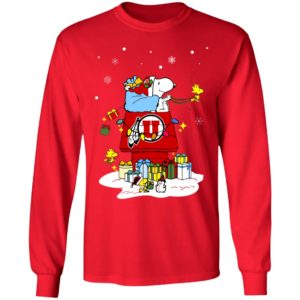 Utah Utes Santa Snoopy Wish You A Merry Christmas Shirt