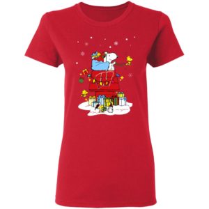 Wisconsin Badgers Santa Snoopy Wish You A Merry Christmas Shirt