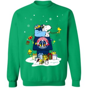Washington Wizards Santa Snoopy Wish You A Merry Christmas Shirt