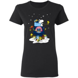 Washington Wizards Santa Snoopy Wish You A Merry Christmas Shirt