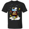 Washington Wizards Santa Snoopy Wish You A Merry Christmas Shirt