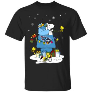 Tennessee Titans Santa Snoopy Wish You A Merry Christmas Shirt