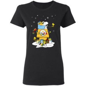 Pittsburgh Steelers Santa Snoopy Wish You A Merry Christmas Shirt