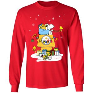 Pittsburgh Steelers Santa Snoopy Wish You A Merry Christmas Shirt