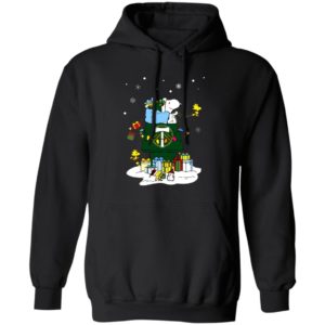 Portland Timbers Santa Snoopy Wish You A Merry Christmas Shirt