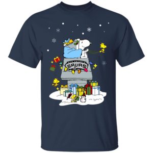 San Antonio Spurs Santa Snoopy Wish You A Merry Christmas Shirt