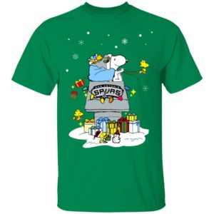 San Antonio Spurs Santa Snoopy Wish You A Merry Christmas Shirt
