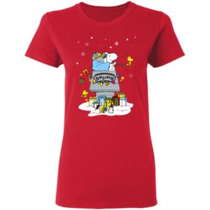 San Antonio Spurs Santa Snoopy Wish You A Merry Christmas Shirt