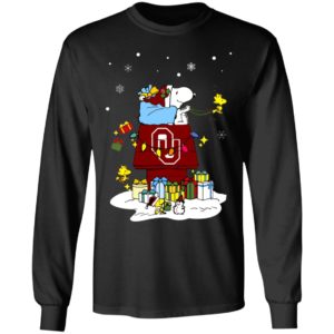 Oklahoma Sooners Santa Snoopy Wish You A Merry Christmas Shirt