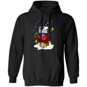 Oklahoma Sooners Santa Snoopy Wish You A Merry Christmas Shirt